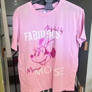 Disney Pink Minnie Mouse Fabulous Women’s T-Shirt